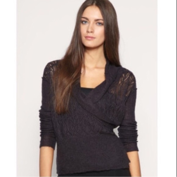 All Saints Tapio Knit Wrap Cardigan Wool Mohair blend size 8 - Picture 6 of 6